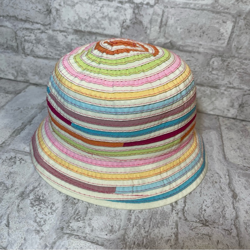 Panama Jack Rainbow Stripe Bucket Hat Youth Size 4-6